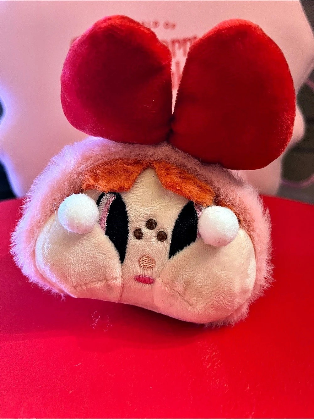 Sanrio Strawberry Shortcake plush keychain Plush Keychain Pink & Red Like New